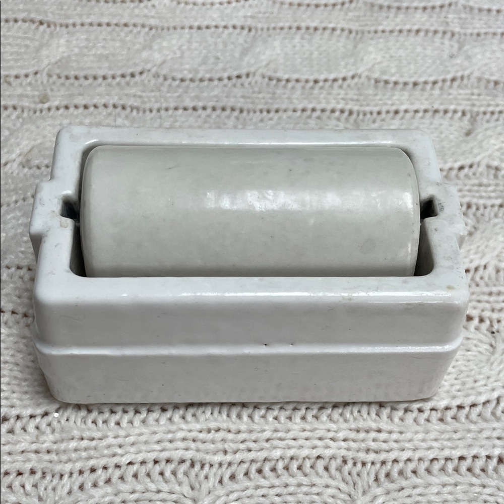VTG porcelain stamp and envelope moistener used in offices in mid 20th century
